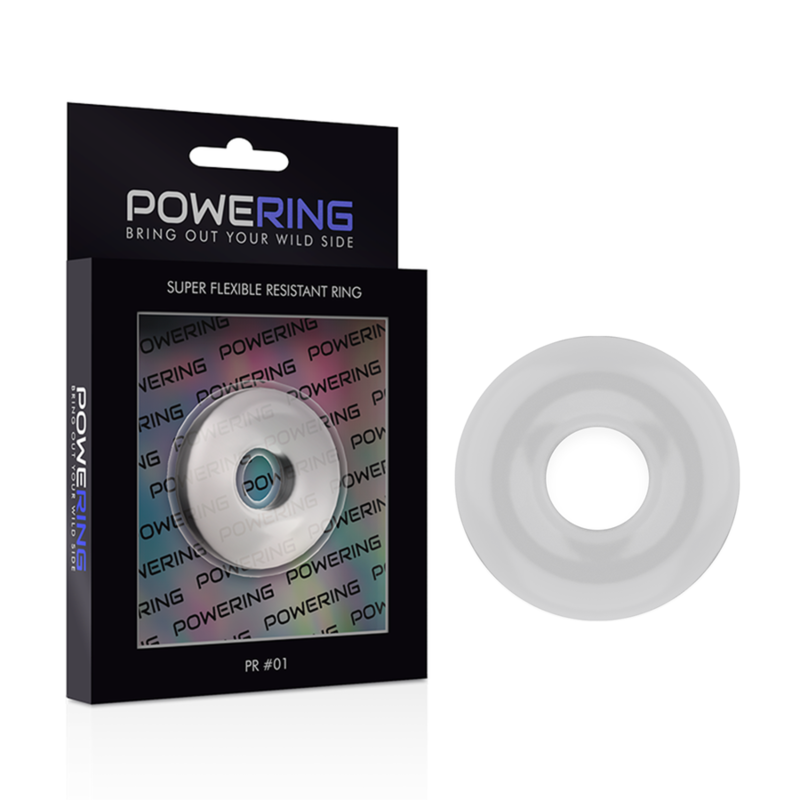 POWERING - SUPER FLEXIBLE Y RESISTENTE ANILLO PENE 3.5CM CLEAR