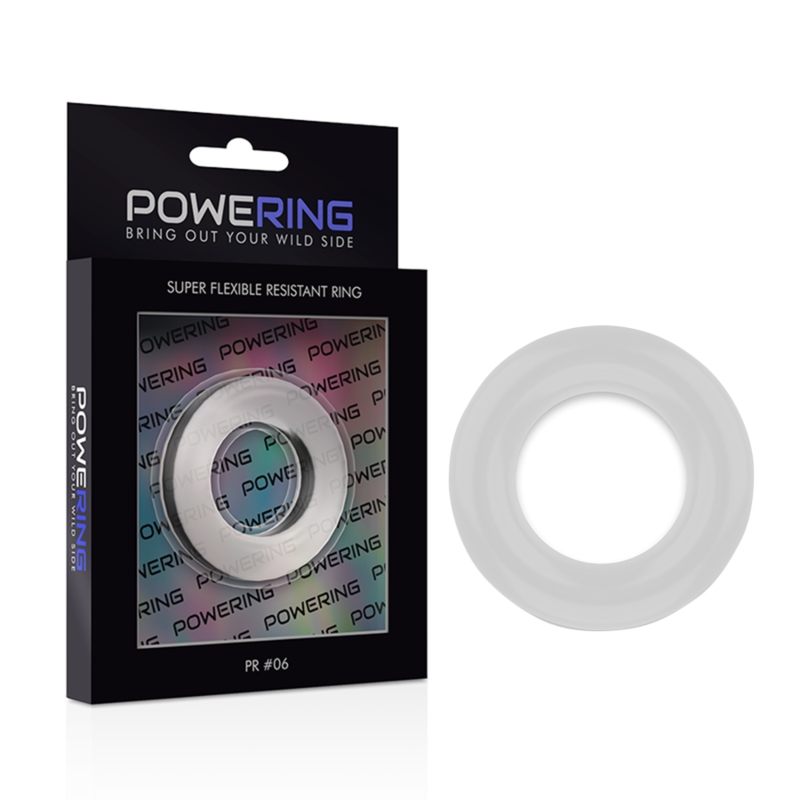 POWERING - SUPER FLEXIBLE Y RESISTENTE ANILLO PENE 5.5CM PR06 CLEAR