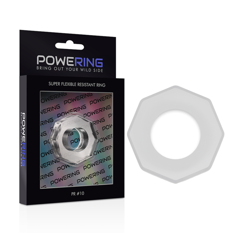 POWERING - SUPER FLEXIBLE Y RESISTENTE ANILLO PENE 5CM PR10 CLEAR