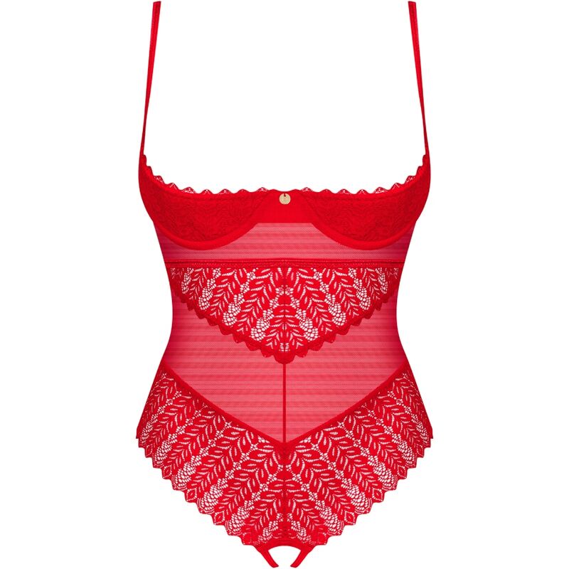 OBSESSIVE - INGRIDIA CROTCHLESS TEDDY ROJO XL/XXL