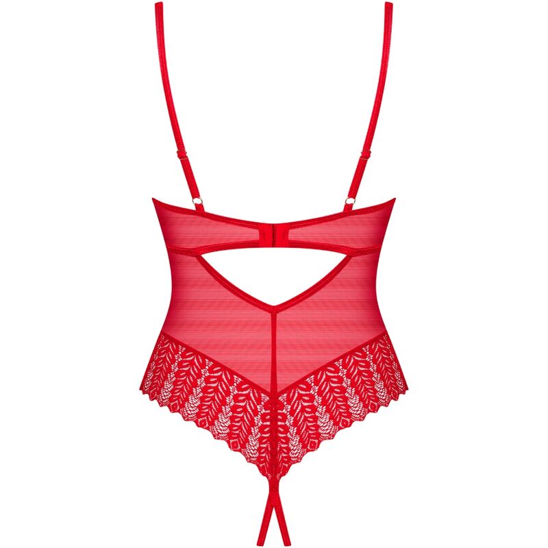 OBSESSIVE - INGRIDIA CROTCHLESS TEDDY ROJO XL/XXL
