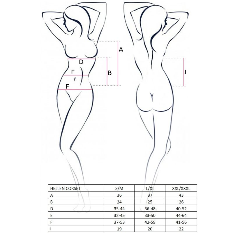 PASSION - WOMAN HELLEN CORSET NEGRO TALLA L/XL