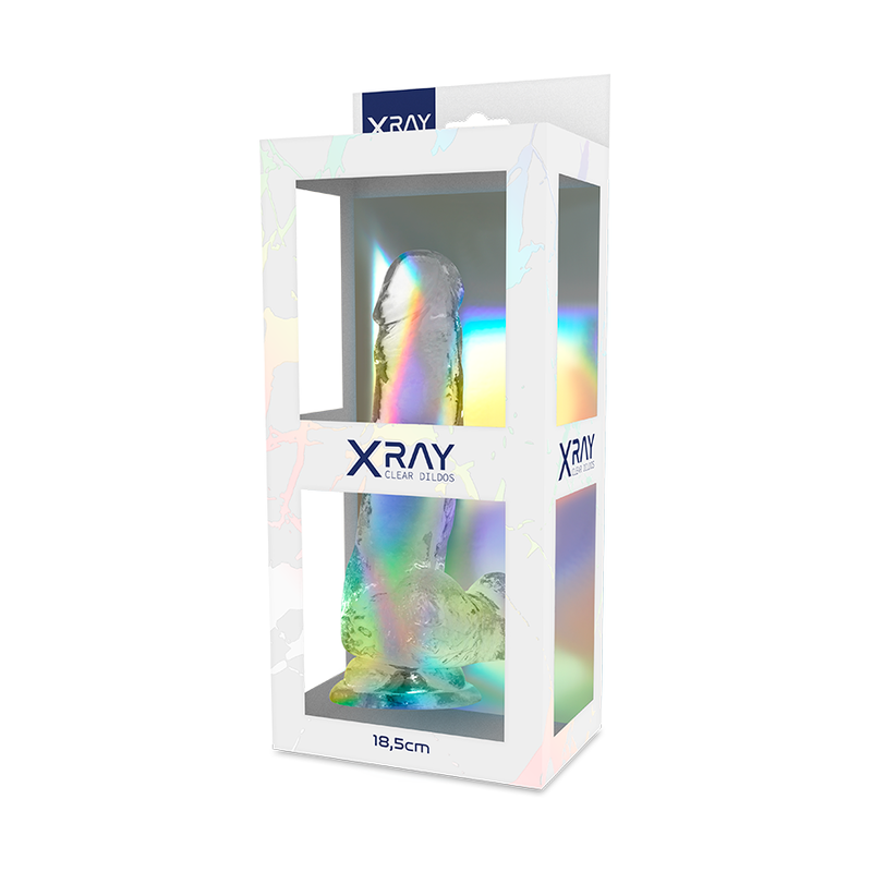 X RAY - ARNÉS + DILDO REALISTA TRANSPARENTE 18.5 CM -O- 3.8 CM