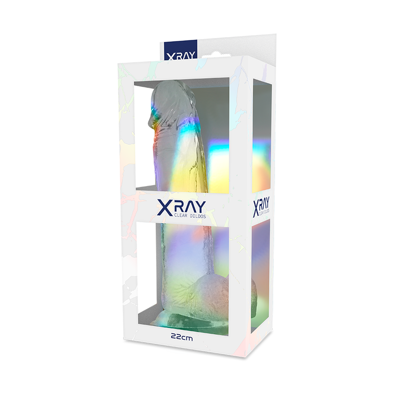 X RAY - ARNÉS + DILDO REALISTA TRANSPARENTE 22 CM -O- 4.6 CM