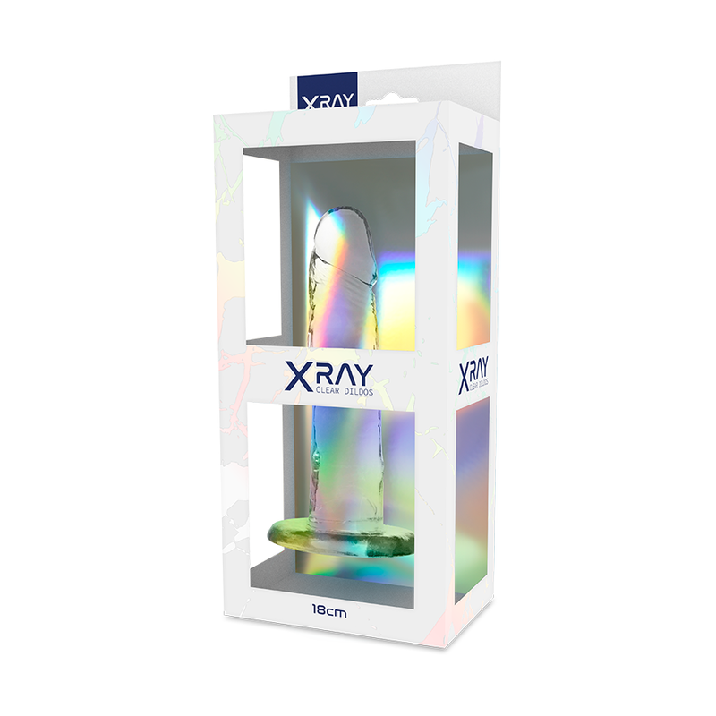 X RAY - ARNÉS + DILDO TRANSPARENTE 18 CM -O- 4 CM