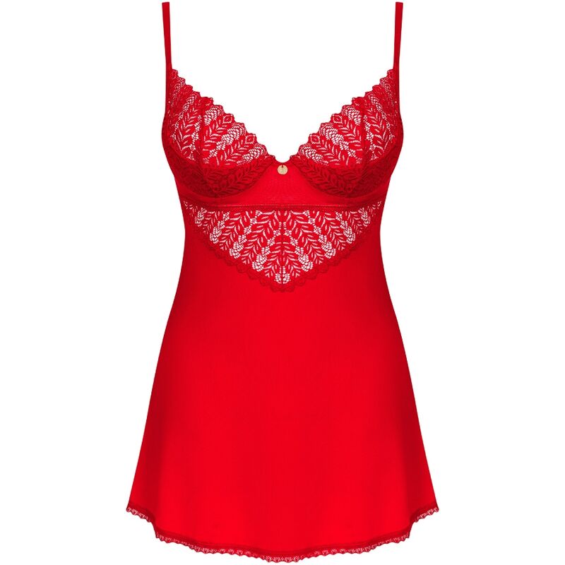OBSESSIVE - INGRIDIA CHEMISE & TANGA ROJO M/L