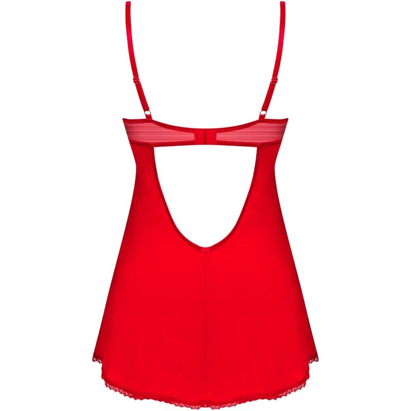 OBSESSIVE - INGRIDIA CHEMISE & TANGA ROJO M/L