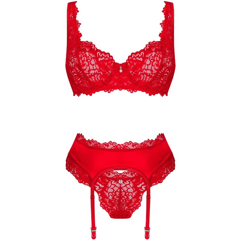 OBSESSIVE - AMOR CHERRIS SET 3 PIEZAS S/M
