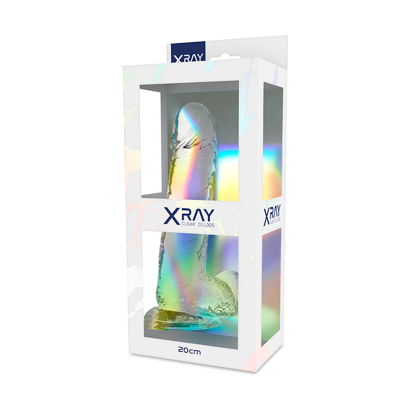 X RAY - ARNÉS + DILDO REALISTA TRANSPARENTE 20 CM -O- 4.5 CM